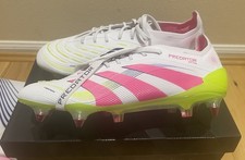 Adidas Predator Elite FT SG White Pink Soft Ground Soccer Cleats ID8942 Size 7.5