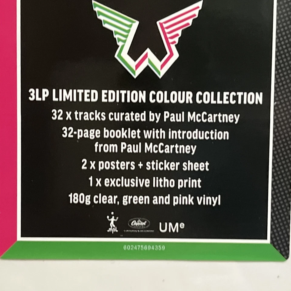 PAUL McCARNTNEY WINGS Limited Edition Color Vinyl 180-G CLEAR GREEN RED SEALED - Image 2 of 4