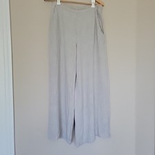 Match Point Linen Wide Leg Pull On Pants Sz M...