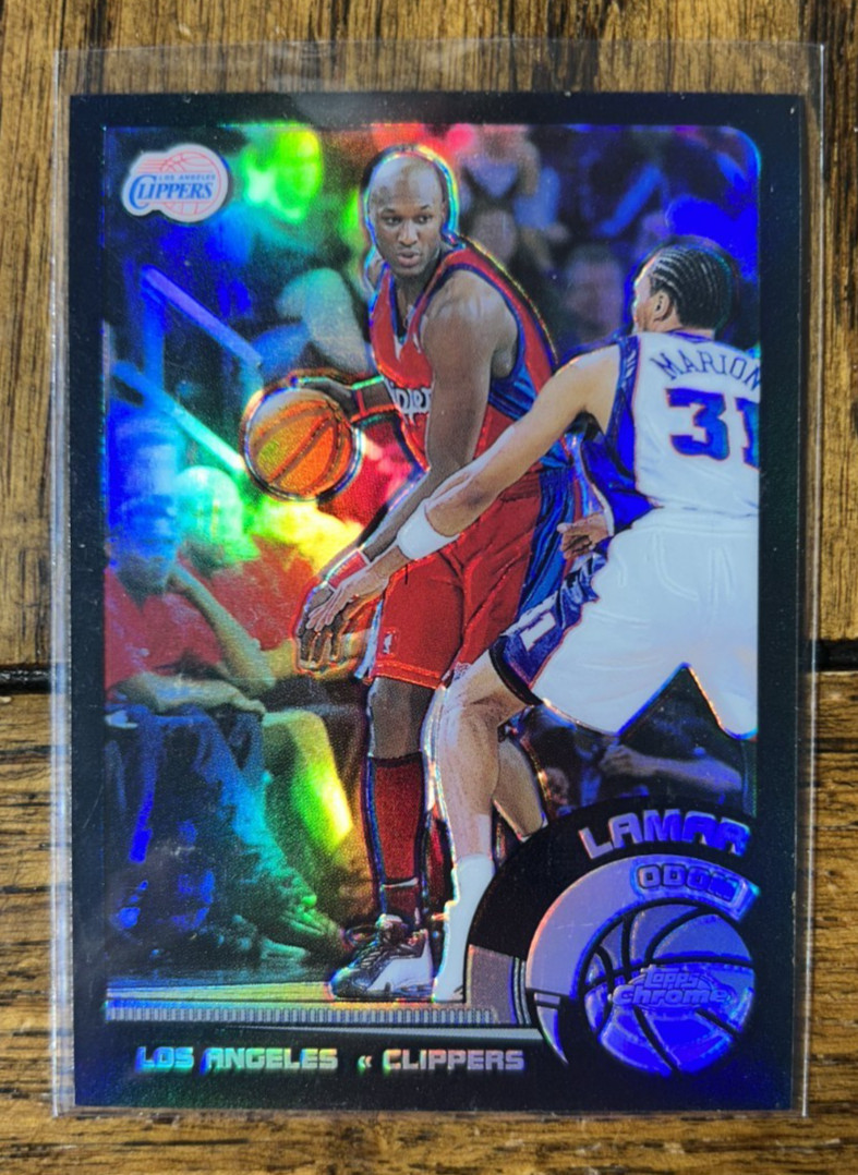 /99 2002-03 Topps Chrome Black Refractor #120 Lamar Odom Clippers