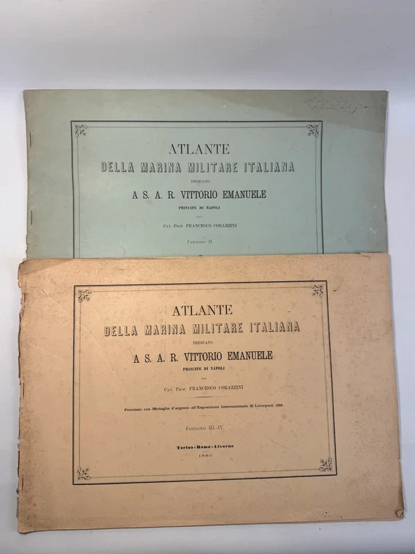 Atlante 1886 Marina Militare Italiana Corazzini 27 tavole navi Vittorio Emanuele