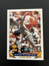Dave Fleming 1993 Topps rookie Baseball Card.   #45. rookie card picture