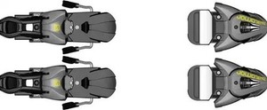 Salomon STH2 12 Oversize Ski Bindings Brake DIN 3.5-12 Charcoal/Yellow