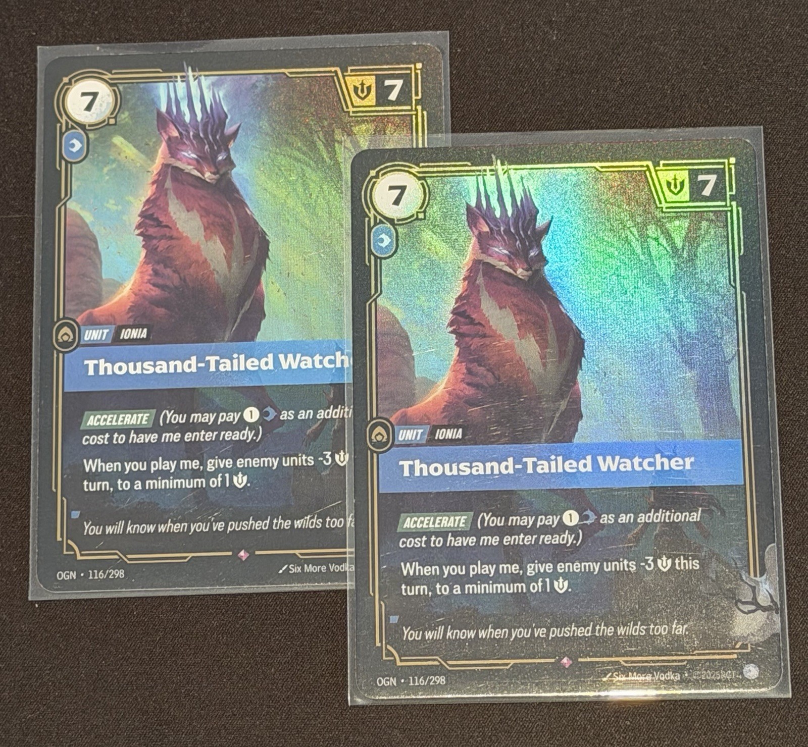 Riftbound - Thousand-Tailed Watcher (Rare Foil) 116/298 - Origins x 2 ...