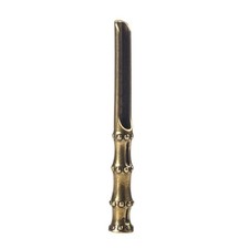 Messing Pfeifenstopfer 2in1 Tabakpfeife Poker Reiniger Bambus Design
