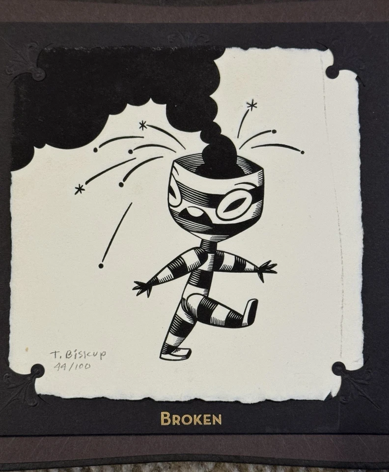 Tim Biskup Art Print Set Broken & Slayer Pressure Printing Helper Figures S/# 44 - Image 4 of 4
