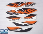 Compatible With KTM Duke 125 2019 Full Graphics Decals Sticker Kit Black Tank