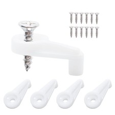 50 Pack Glass Retainer Clips Kit, White Window Screen Clips, 4-5mm Glass Cabi...