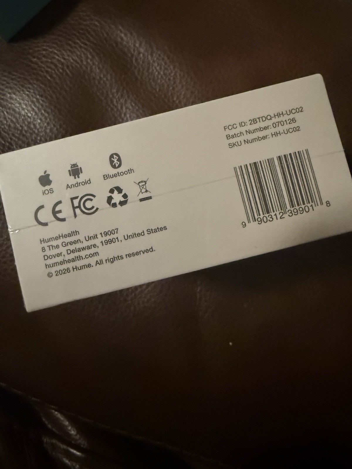HumeHealth Hume Longevity Band 2.0 활동 추적기 (블루투스, iOS/안드로이드 호환, 블랙) 3