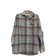 Vtg Penguin Plaid Munsingwear Shirt Mens L Button Up Long Sleeves Pocket Classic