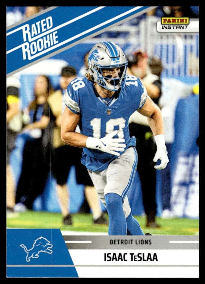 2025 Panini Instant Isaac TeSlaa RATED ROOKIE RETRO 1/279 SP Detroit Lions #6 RC