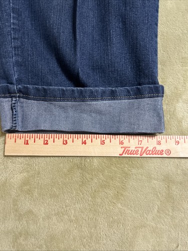 Riders By Lee Capris donna 14 blu con polsini vita alta 36x18,5 - Foto 8 di 11