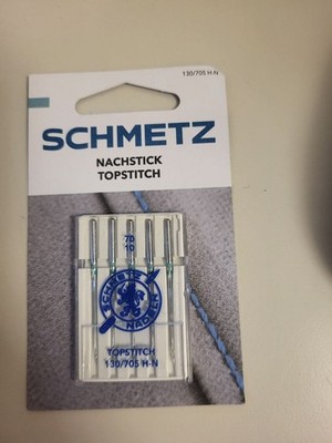 SCHMETZ Topstitch Sewing Machine Needles 130/705 H-N Size 70/10