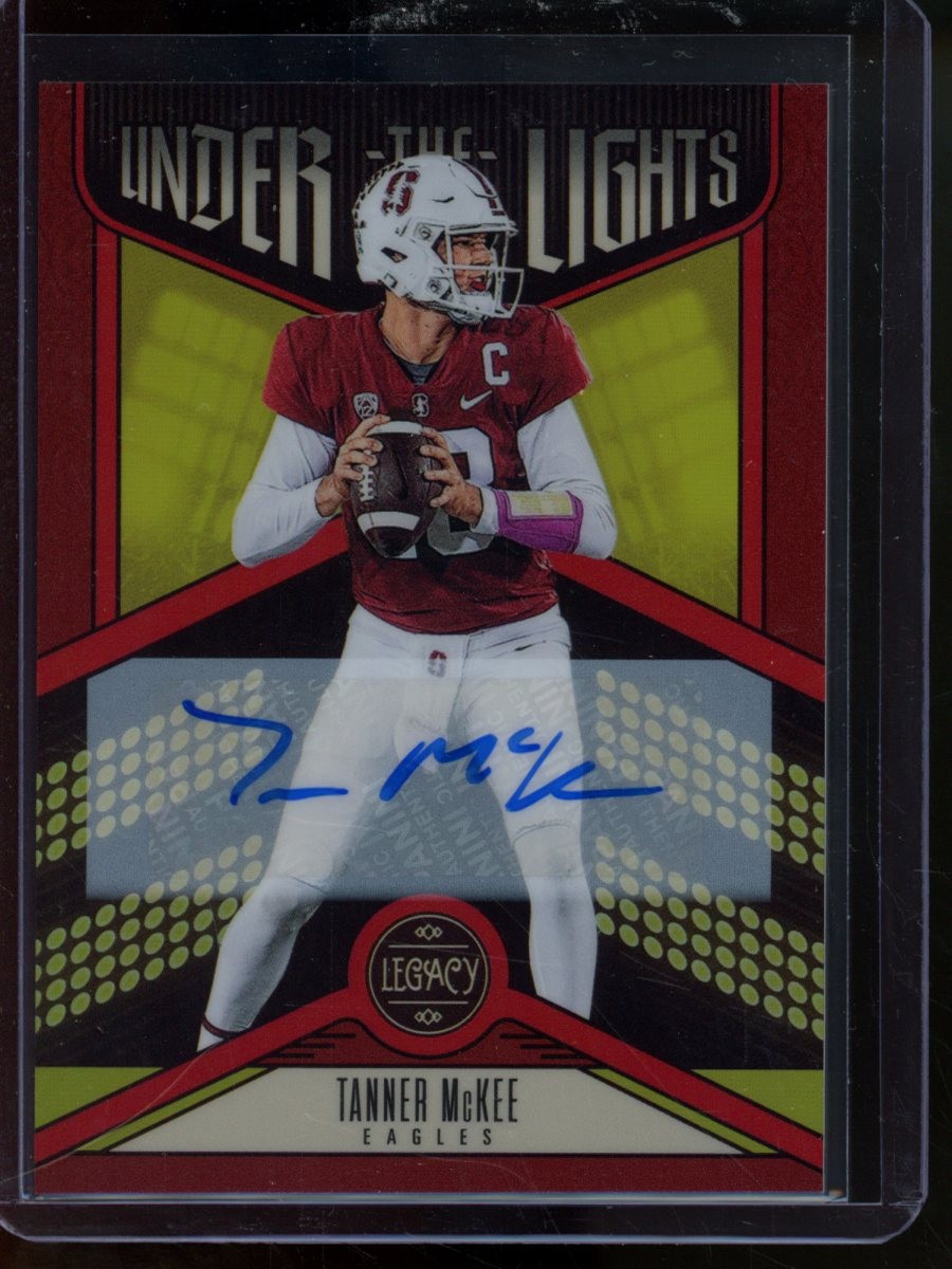 2023 Panini Legacy Tanner McKee Under the Lights Ruby Auto /50 #UL-TMC