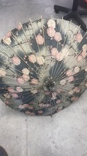 1830s-1860s Antique Parasol with Carved Handle and Tip Nice Condition Very Rare.