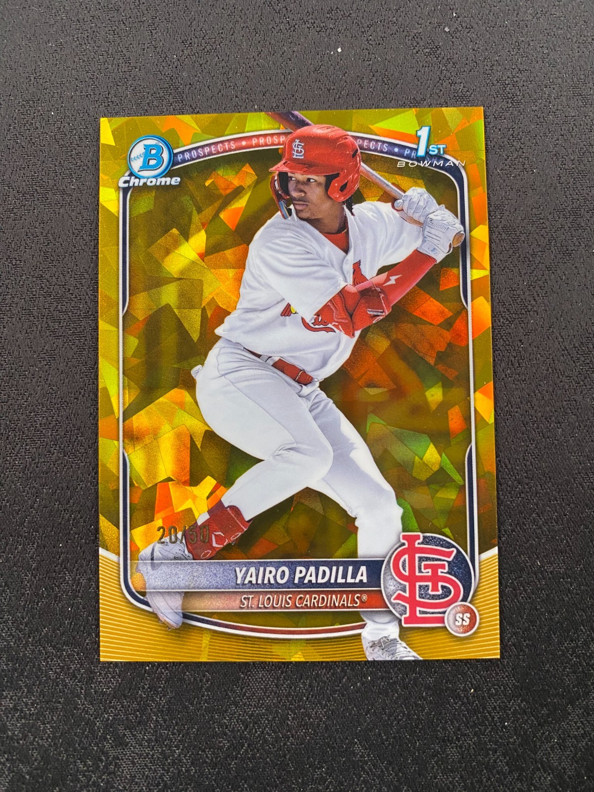 2025 Bowman Chrome Sapphire Yairo Padilla Gold 20/50 1ST BCP-236 Cardinals C713