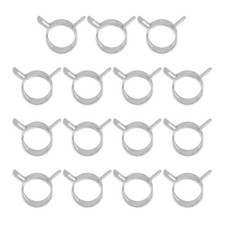 15 Pack Spring Band Hose Pipe Clamps for 16-18mm OD Hose, Silver