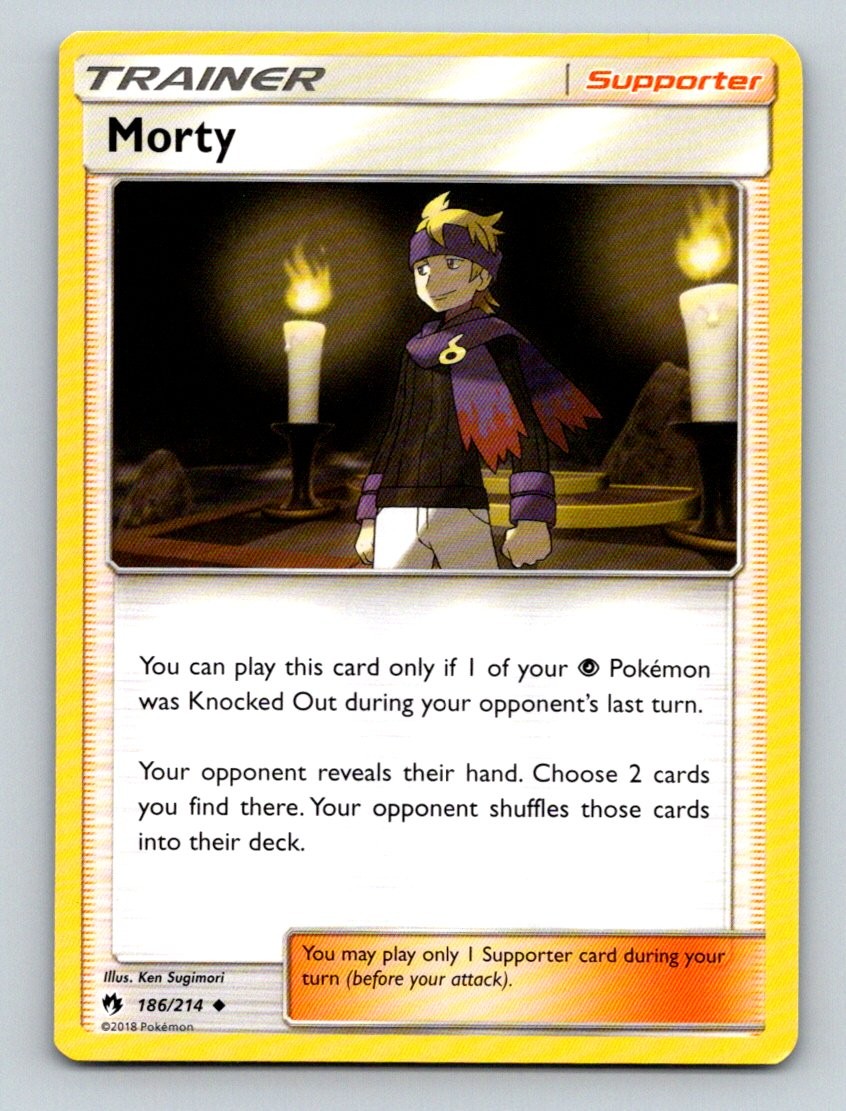 Morty 186/214 Uncommon Lost Thunder Pokemon Lightly Played