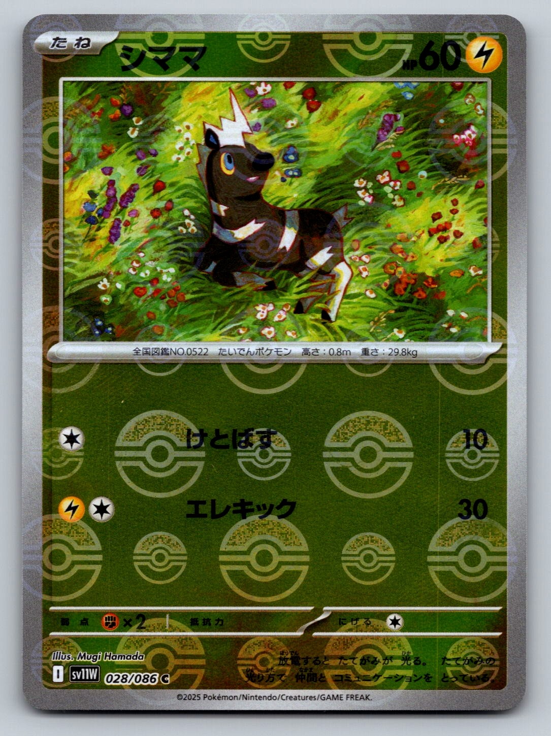 Pokemon Blitzle - (Poke Ball Pattern) Common SV11W: White Flare 028/086 NM