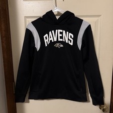 Baltimore Ravens Nike Sideline Performance Pull Over Hoodie- Black Youth Size M
