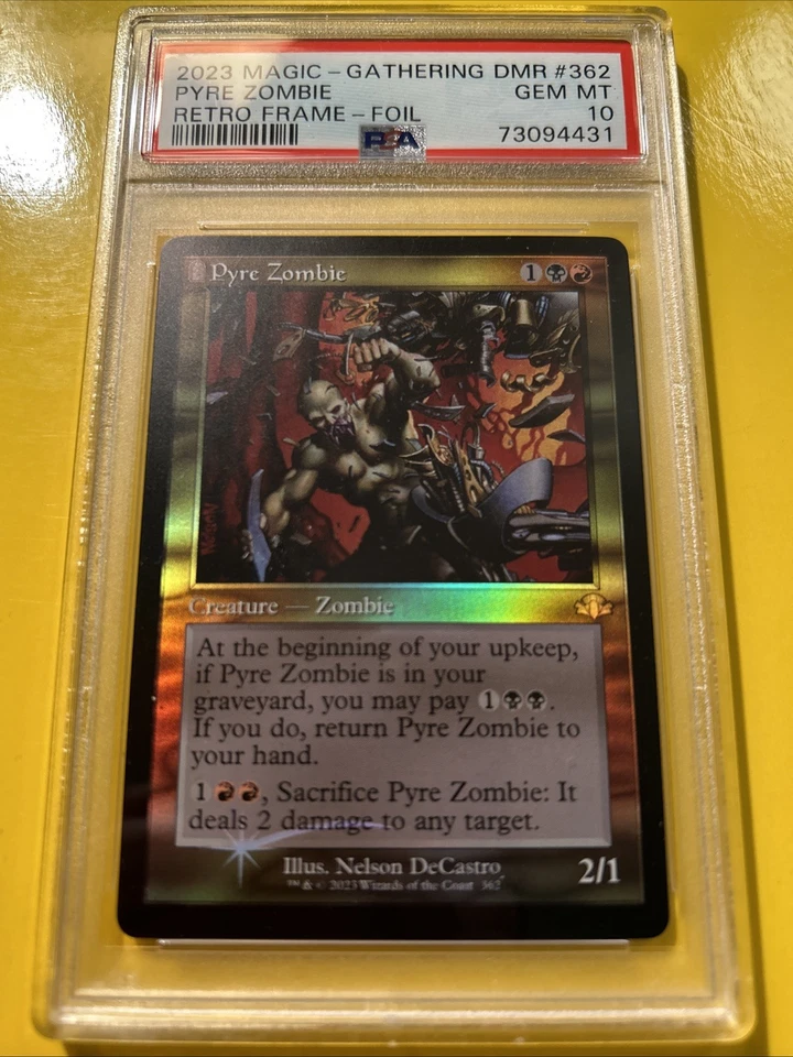 2023 MTG: PYRE ZOMBIE #362 FOIL🔥PSA 10 GEM 🔥DOMINARIA REMASTERED-RETRO FRAME - Image 2 of 4