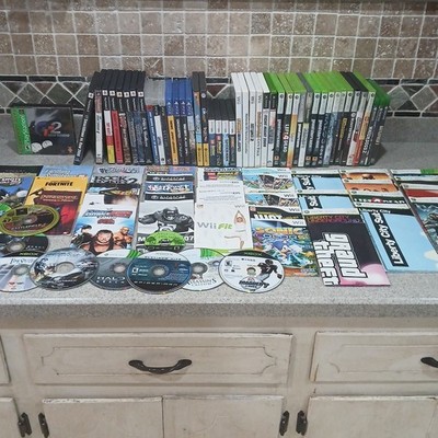 Huge Multi Platform Empty Game Cases, Manuals, Maps, Posters, Damaged Discs Lot!