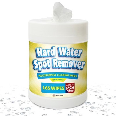 165 Ct Hard Water-Stain Wet Wipes, Vinegar Wipes Stain Remover for Shower & Car