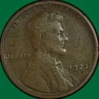 1923-S Lincoln Wheat Cent Very Good VG Coin, Scratched #34324