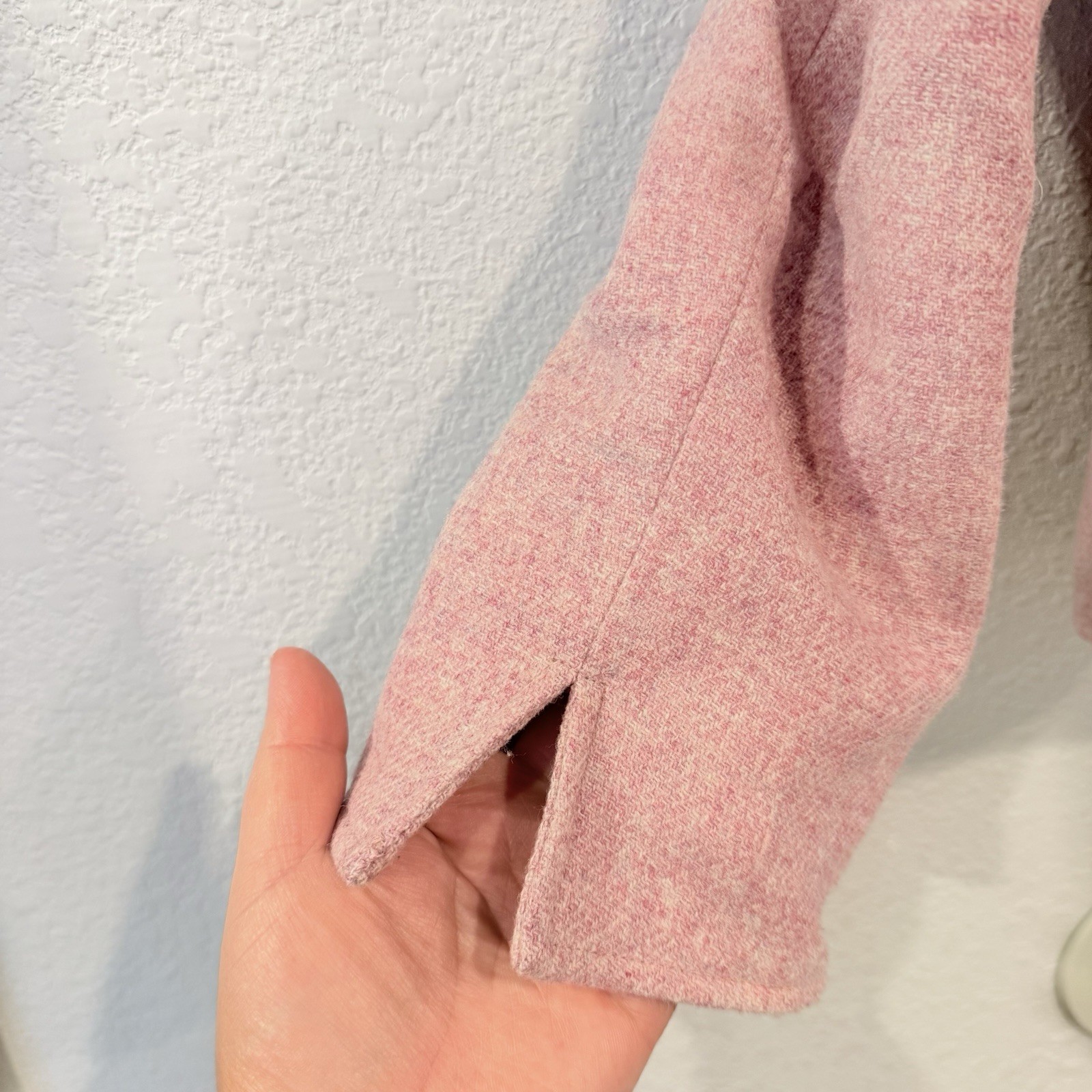 Talbots Pink Blazer Jacket Lined Button Front Woo… - image 5