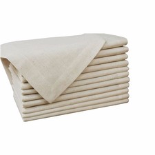 GFI Linen Club Premium Flax Cotton Dinner Napkins   18x18 Inch, Set of 12-20 ...