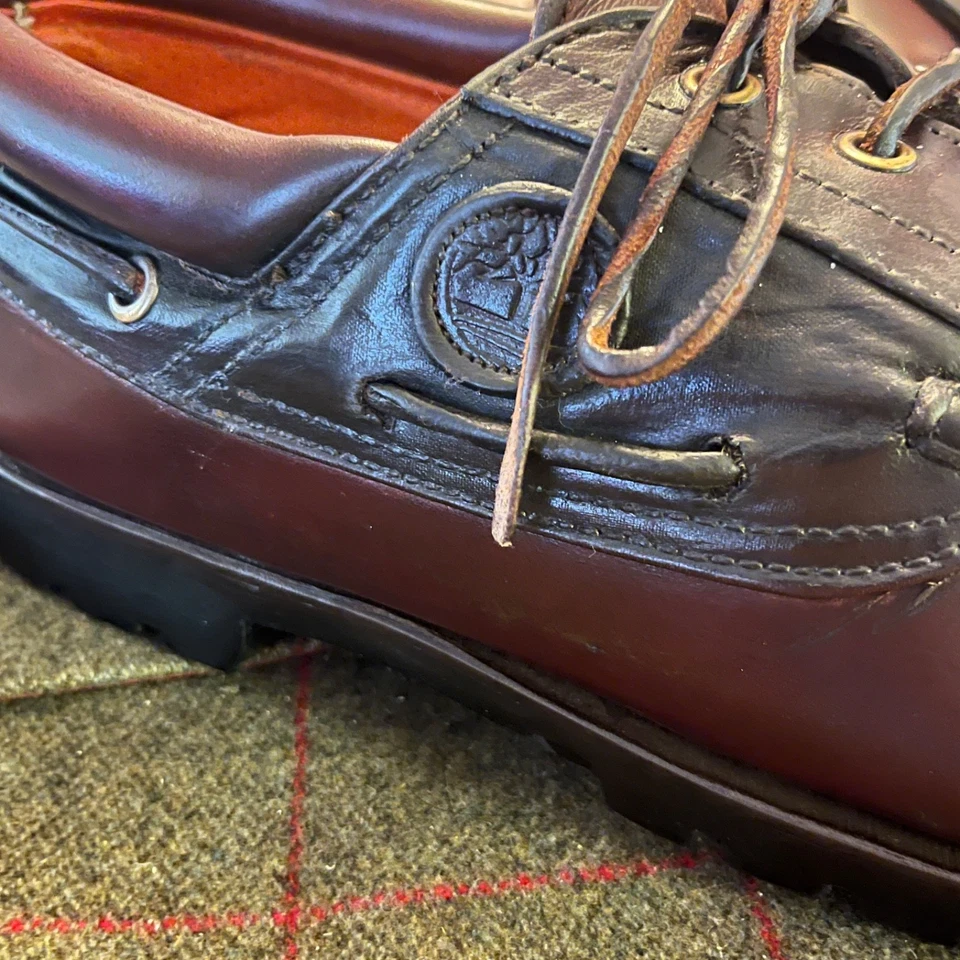 Timberland Goretex Suela Pesada Barco Zapatos Para Hombres 10 M Cuero Marrón Foto 4 de 4