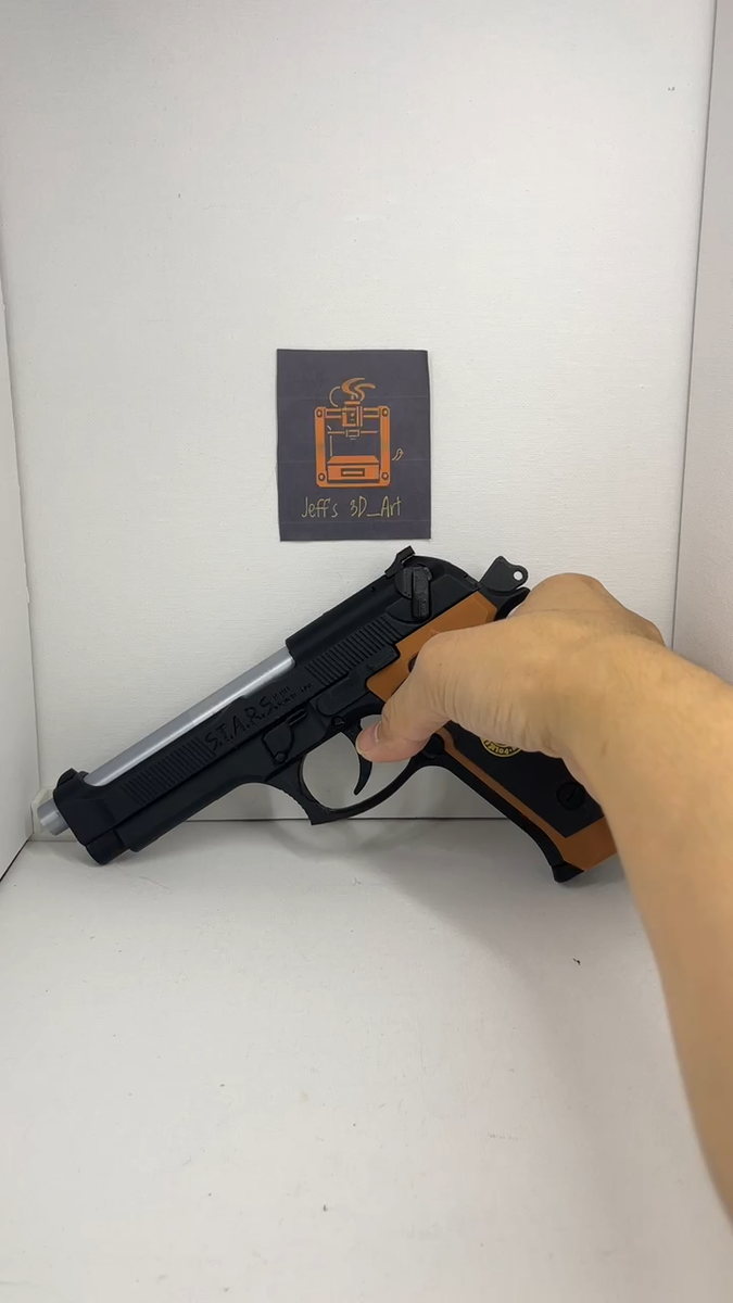 Beretta 92F Samurai Edge Resident Evil handgun 1:1 Prop Cosplay