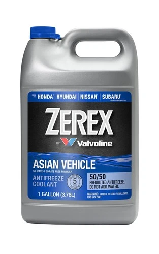 Zerex Asian Vehicle Blue HOAT Antifreeze 1 Gallon Coolant