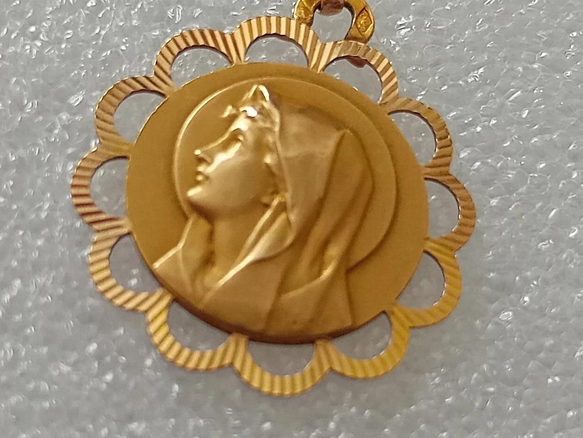 Médaille ancienne du Scapulaire en or - Médailles anciennes