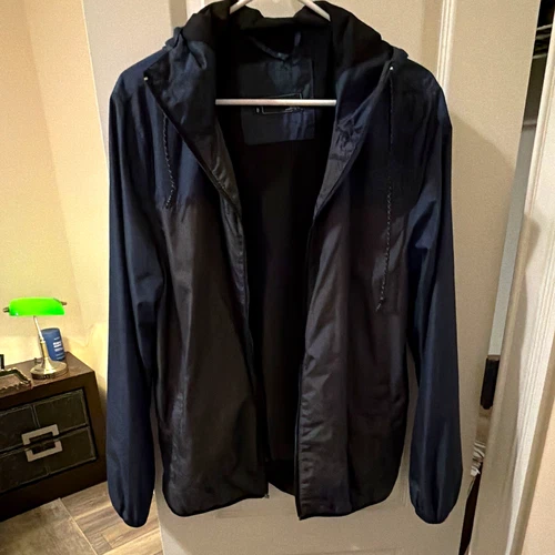Lost Men's Blue/Black Fleece Hooded Full Zip Jacket w/ Pockets Size S - product listing photo