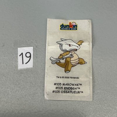 #105 Knogga Dunkin Bubble Gum 2000 Pokemon Sticker Nintendo