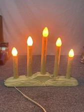 Vintage 5 Candle Candolier Electric Christmas Lights 