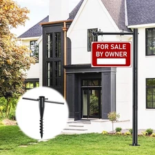 Real Estate Sign Post, 100 inch Realtor Yard Sign Post for Sale Signs, Rent S...