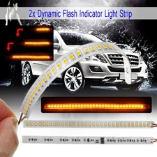 Amber 32LED 12V Light Strip Car Rear View Mirror Side Turn Signal Indicator Lamp