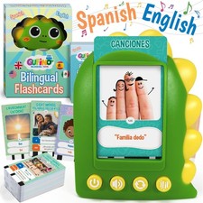 Spanish Flash Cards for Kids  Bilingual Talking Flashcards with Green, Green