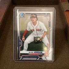 Topps 2021 Bowman Chrome Prospects Blaze Jordan 1st Bowman #BCP-71 Red Sox