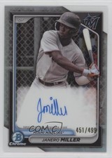 2024 Bowman Chrome Prospect Refractor 451/499 Janero Miller #CPA-JM Auto s3g