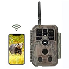 WiFi Game Camera Wildlife Trail Cam 48MP 1296P HD Video with 100ft Night