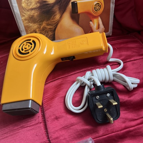 Vintage funktionierender Philips HP4118 orangefarbener "leichter" Haartrockner NEU & BOX Requisite - Bild 3 von 19