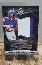 2023 Panini Black-Rookie Patch Autographs Jordan Addison #202 /199 (AU, MEM, RC)