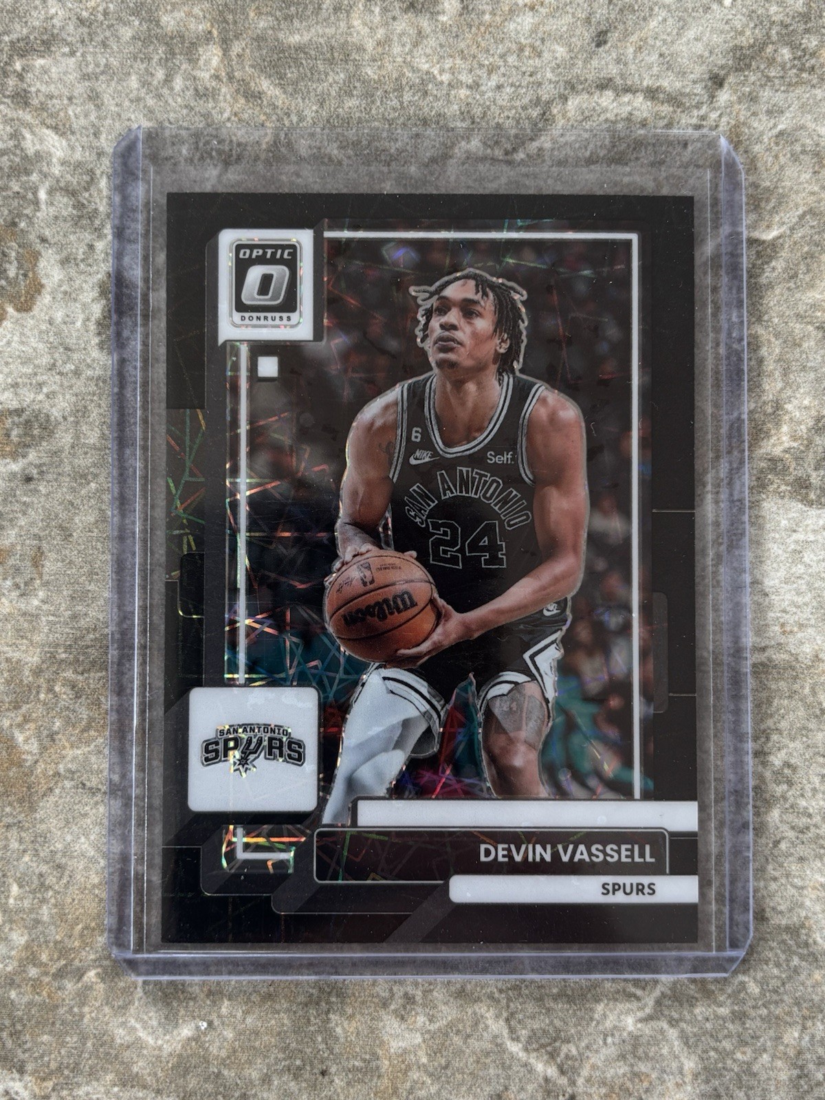 2022-23 Donruss Optic Black Velocity Devin Vassell #196 Spurs Insert Card 21/39