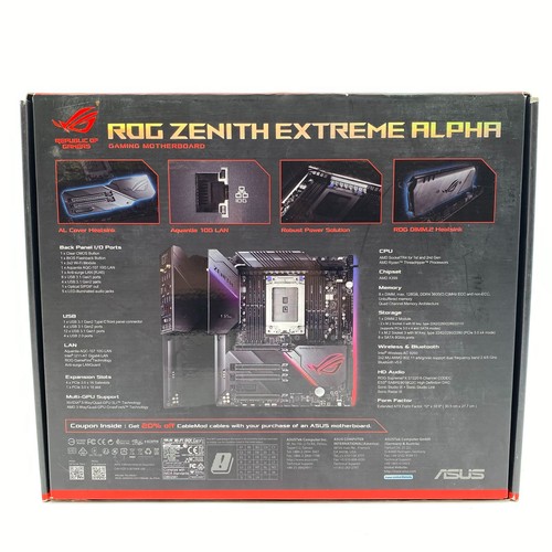 Rog Zenith Extreme Alpha Socket TR4 AMD X399 DDR4 Quad-GPU CrossFireX & Quad-GPU - Foto 2 di 10