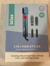 Bliss 5 in 1 Hair Styler with Dryer & Curler Hot Air Brush-ORIGINAL-BRAND NEW