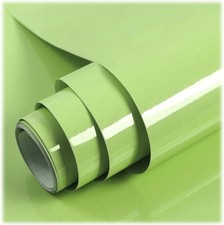 Hode Carta Adesiva per Mobili Verde Brillantini 40cmX3m Pellicola Adesiva