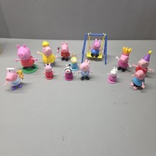 Peppa Pig Figure Lot w Swing Peppa George Suzy Danny Princess Nurse Toys